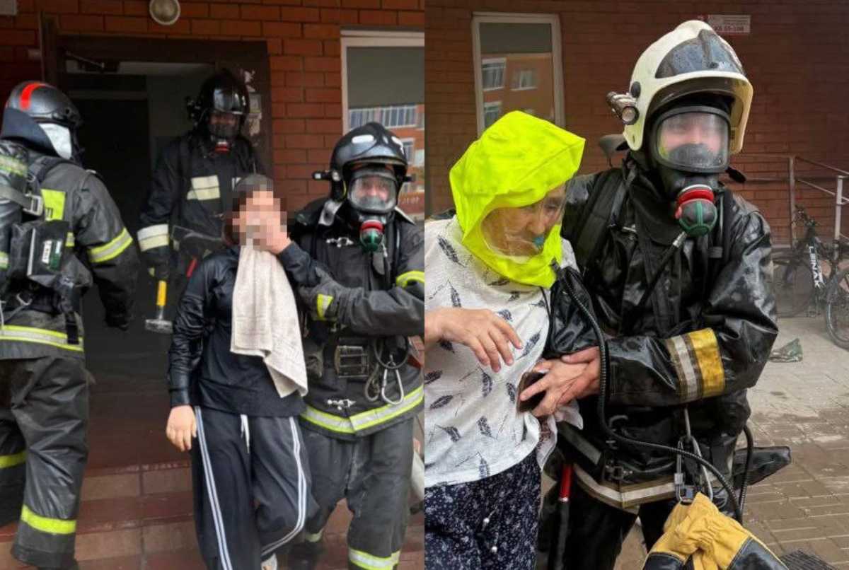 Пожарные спасли человека и эвакуировали 15 жильцов из горящей многоэтажки в Уральске