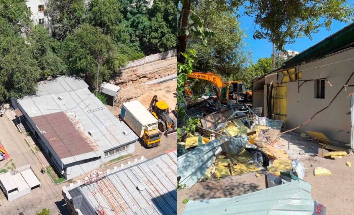 Очередную незаконную пристройку начали сносить в Алматы