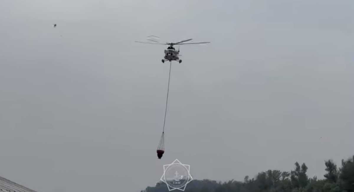 Более 100 человек и два вертолёта тушили пожар в Ханской роще в ЗКО