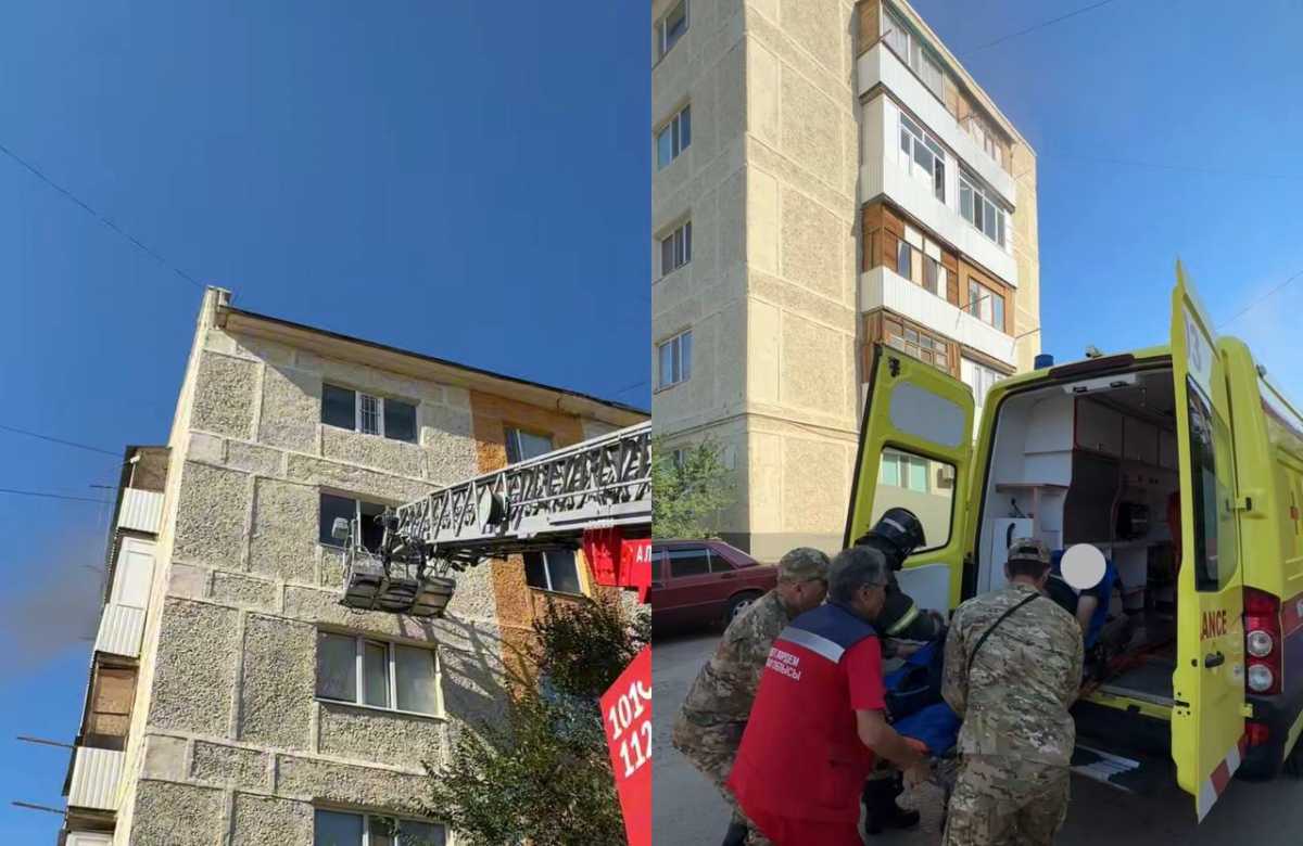Мужчину спасли из горящей квартиры в Жезказгане