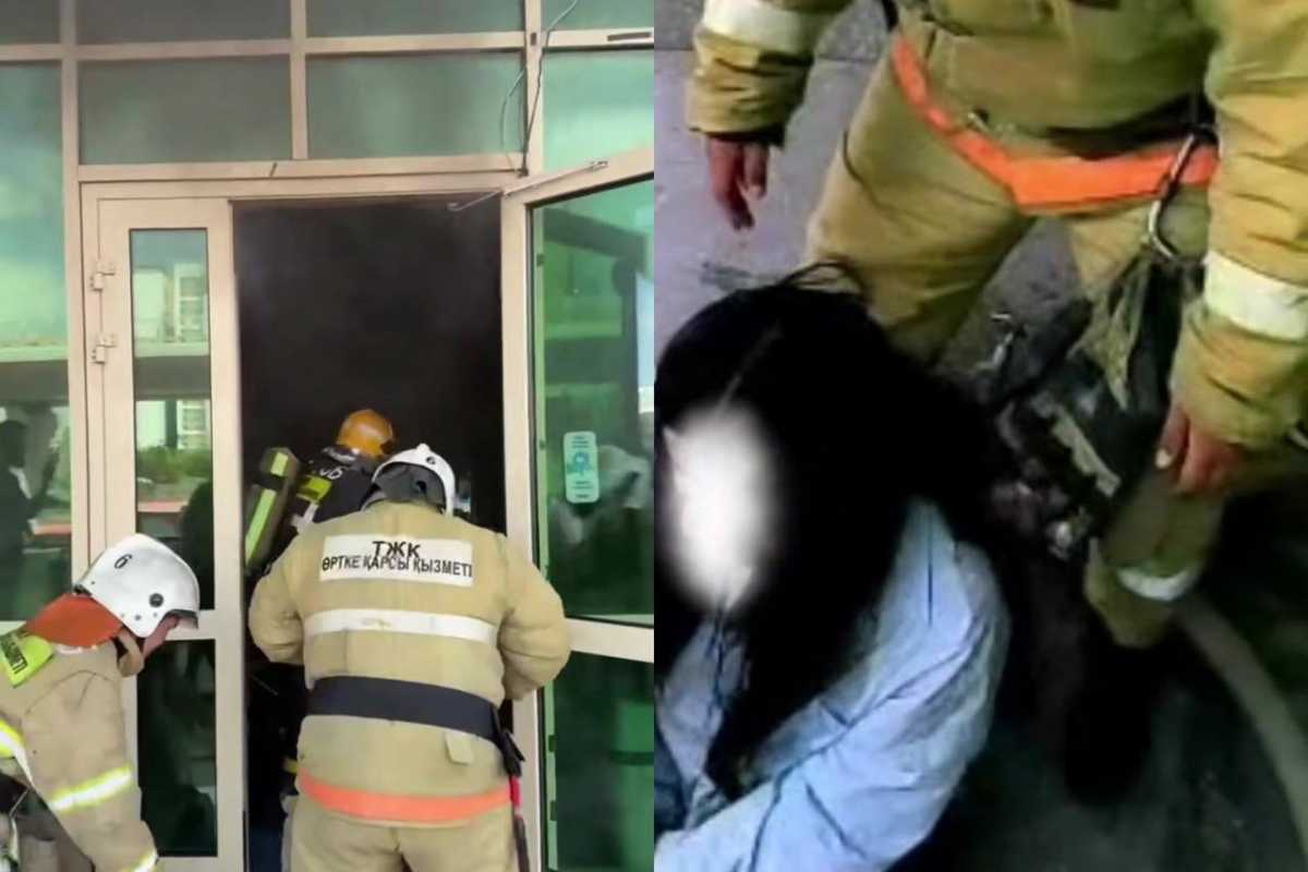 Девушку спасли при пожаре в магазине в Астане