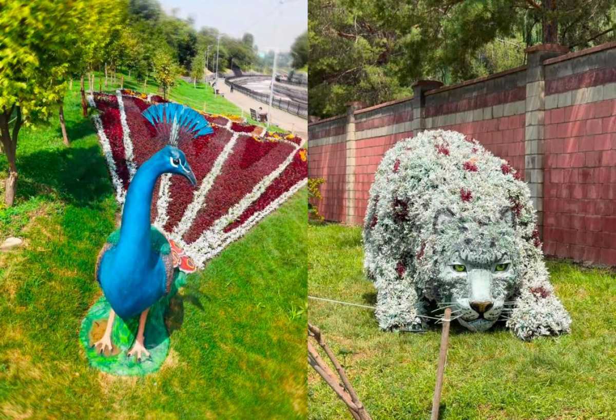 Более 4 млн цветов и новые арт-композиции украсили Алматы