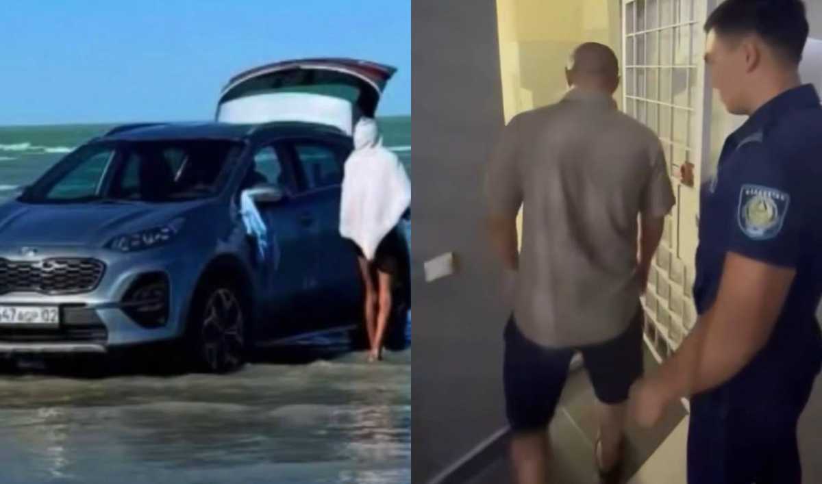 Водителя, заехавшего на пляж Балхаша, арестовали на пять суток
