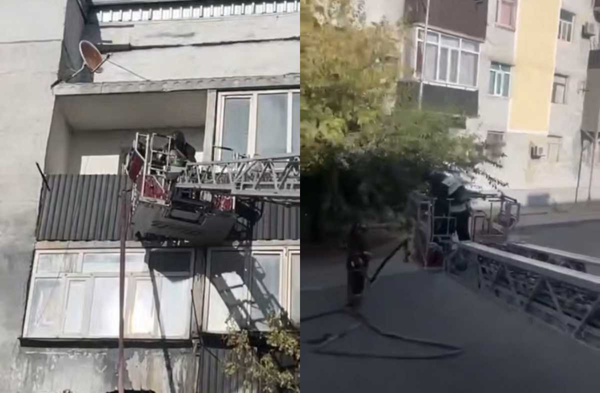 Двоих детей спасли из горящей квартиры в Туркестане