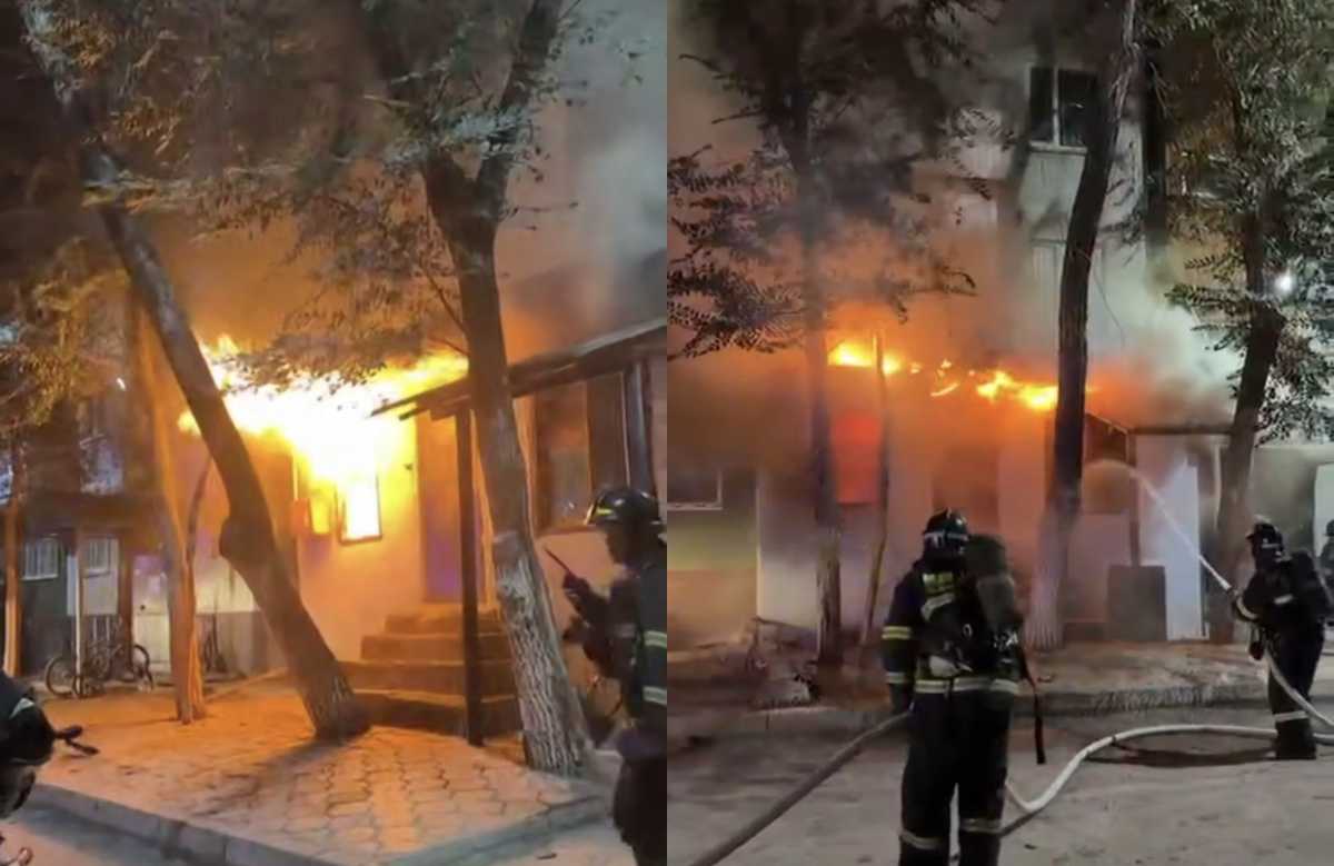 Кафе горело ночью в Жезказгане