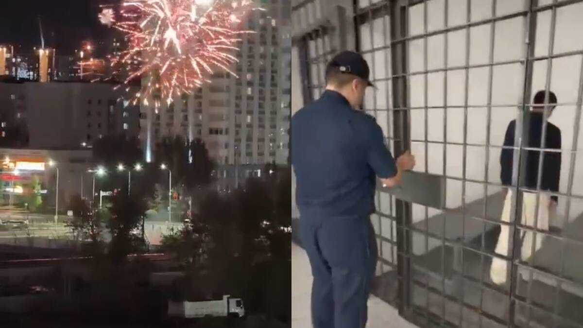 Фейерверк ради возлюбленной закончился арестом для студента в Астане