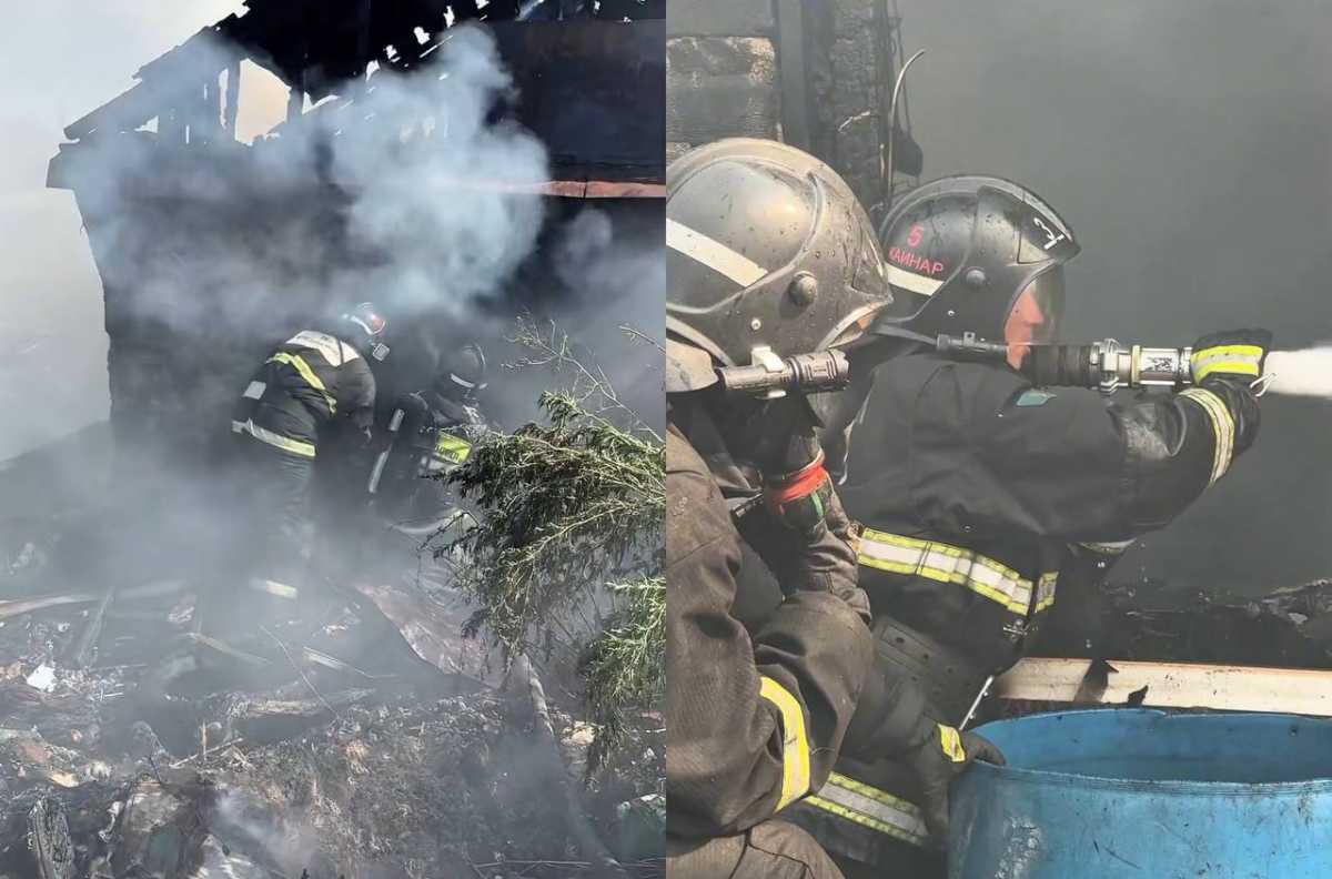 Женщину спасли из горящего дома в Петропавловске