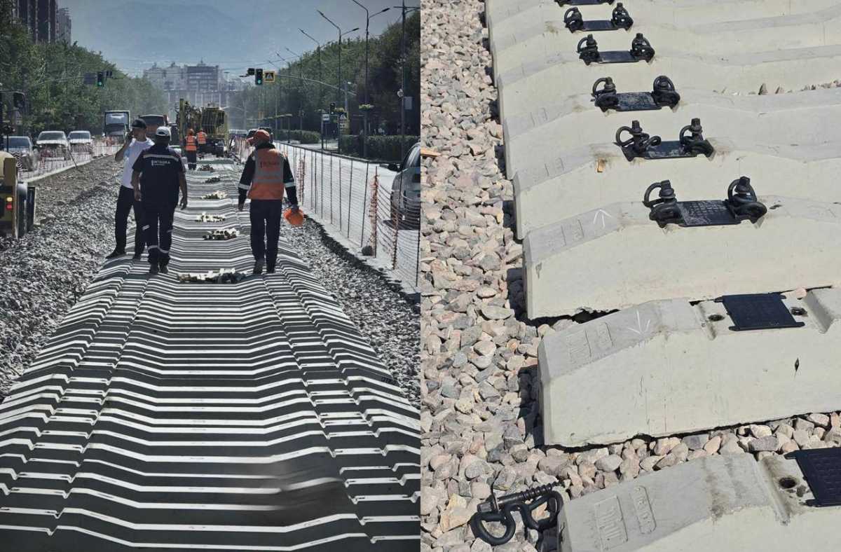 Первые рельсы будущей линии LRT начали укладывать в Алматы