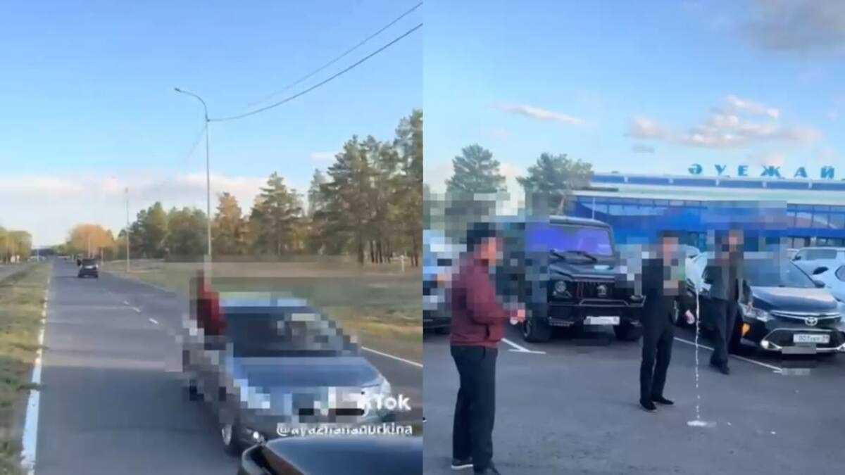 Опасные манёвры и шампанское на парковке: участников свадебного кортежа наказали в Павлодаре