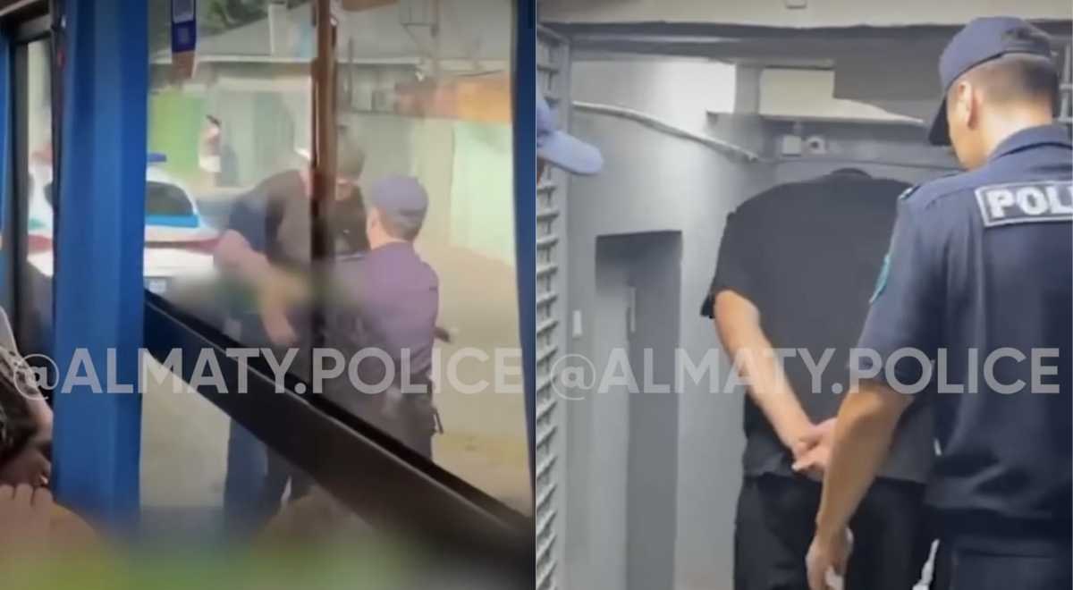 Размахивал ножом: мужчина устроил дебош в автобусе в Алматы