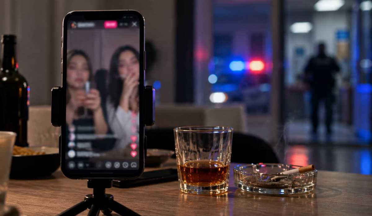 Мат, алкоголь и сигареты: двух участниц TikTok-эфира наказали в Алматы