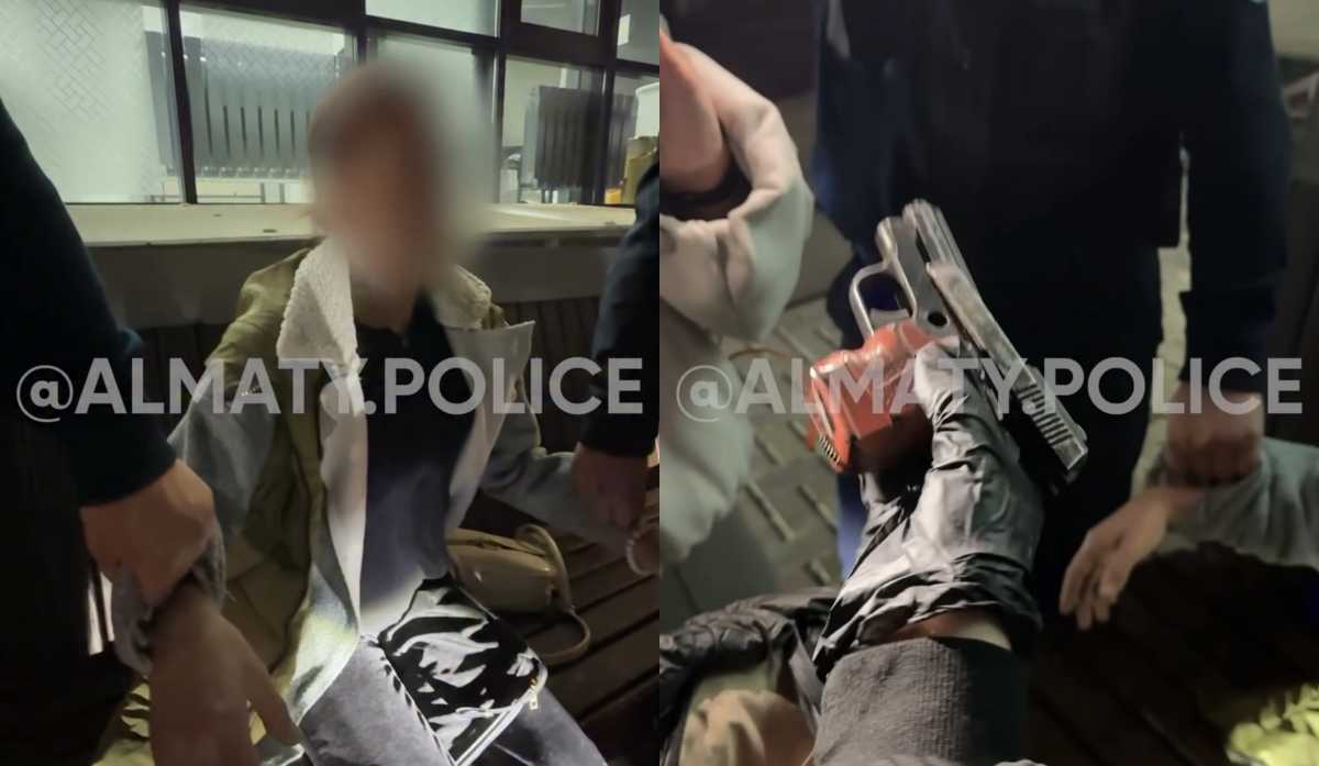 Женщину с пистолетом задержали в Алматы