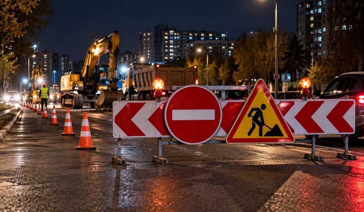 Участок улицы Центральная перекроют на несколько ночей в Алматы